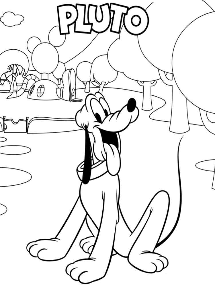 Dog Pluto coloring page
