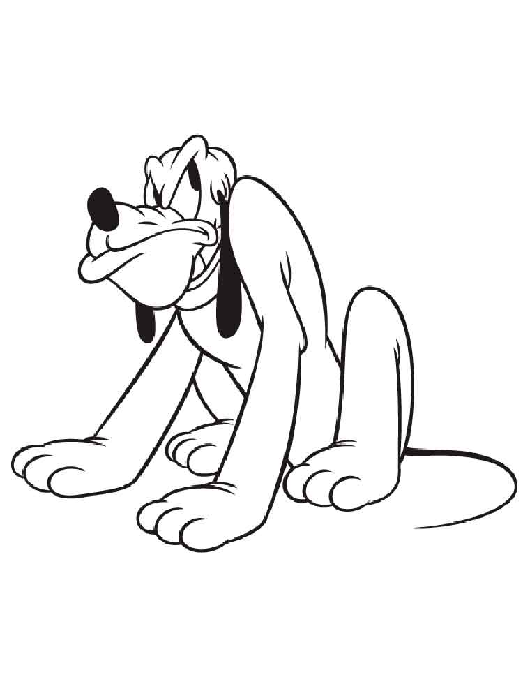 Disgruntled Pluto coloring page