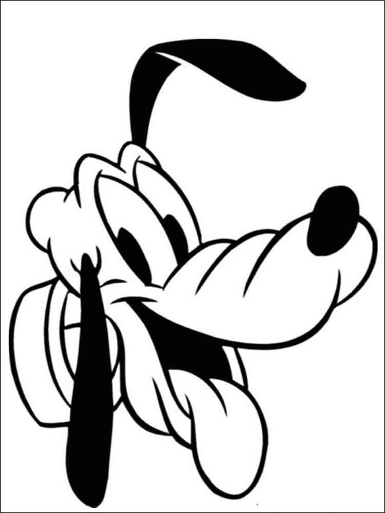 Pluto Head coloring page