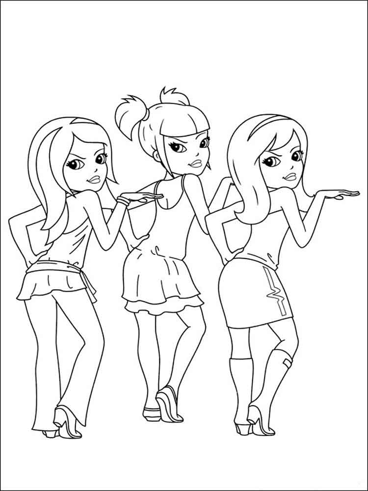 Girls from Polly Pocket coloring page