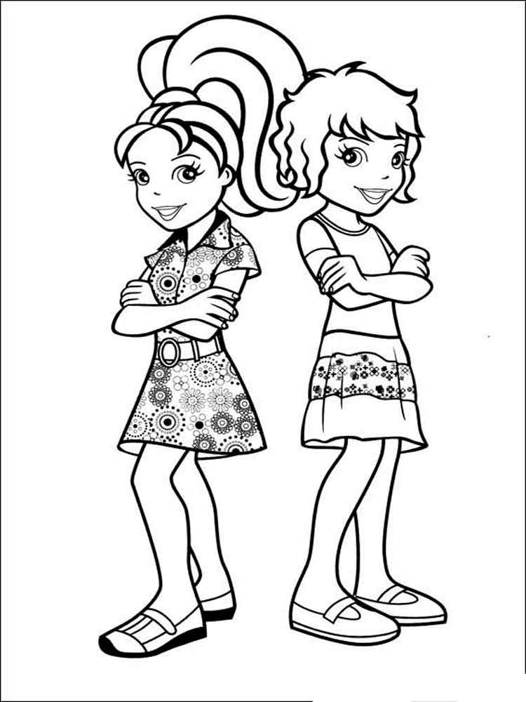 Polly Pocket and Lila Draper coloring page