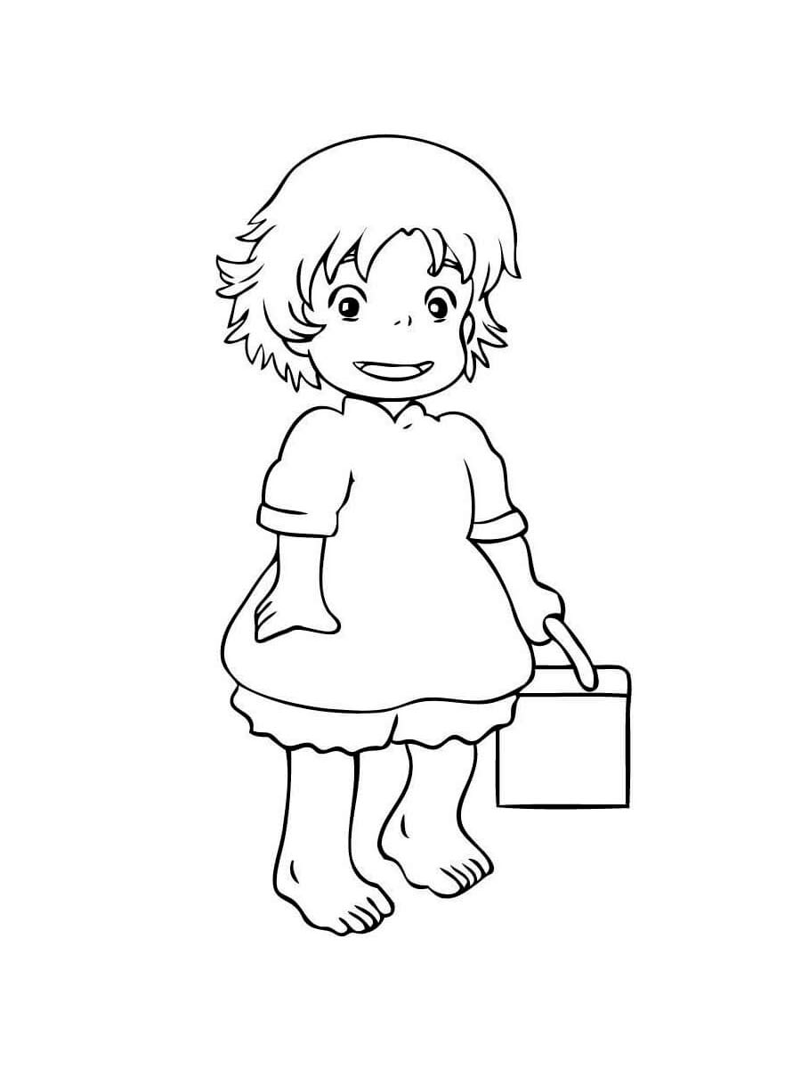 Ponyo 5 coloring page
