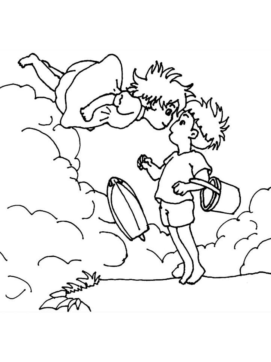 Ponyo 7 coloring page