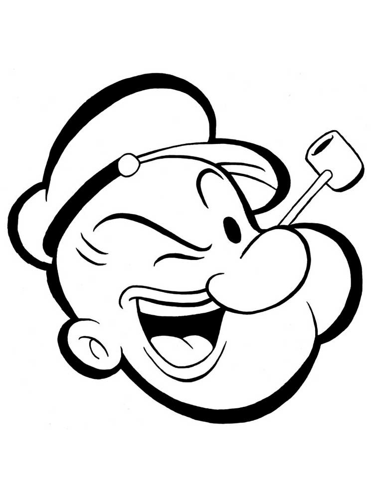 Face Popeye coloring page
