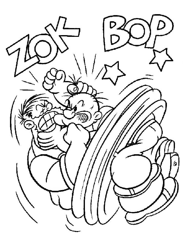 Popeye vs Brutus coloring page