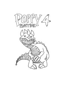 Pianosaurus from Poppy Playtime 4 coloring page