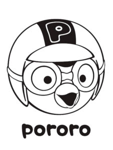 Face Pororo coloring page