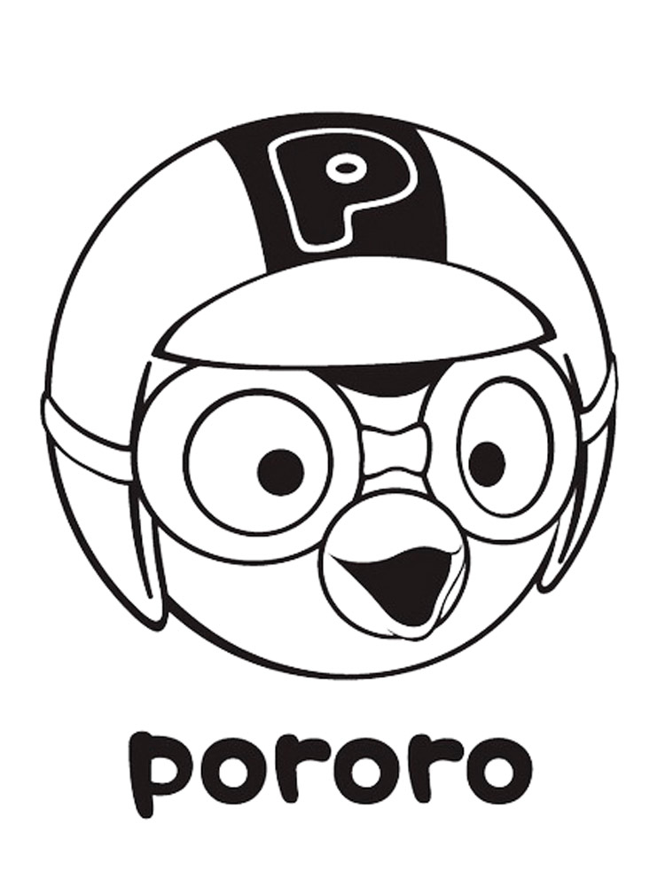 Face Pororo coloring page