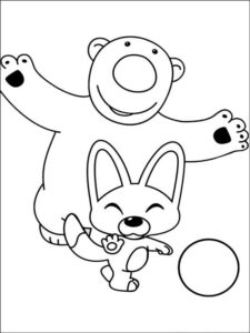 Poby and Eddy coloring page