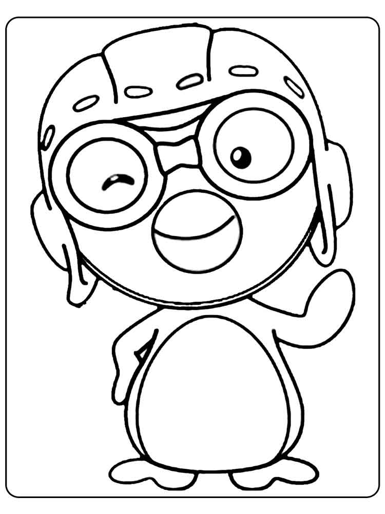 Pororo winked coloring page