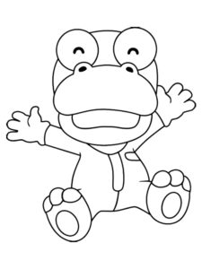 Happy Crong coloring page
