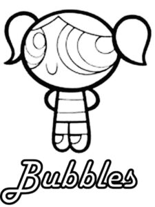 Bubbles Powerpuff Girls coloring page