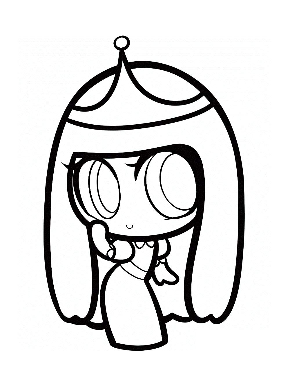 Chibi Princess Bubblegum coloring page