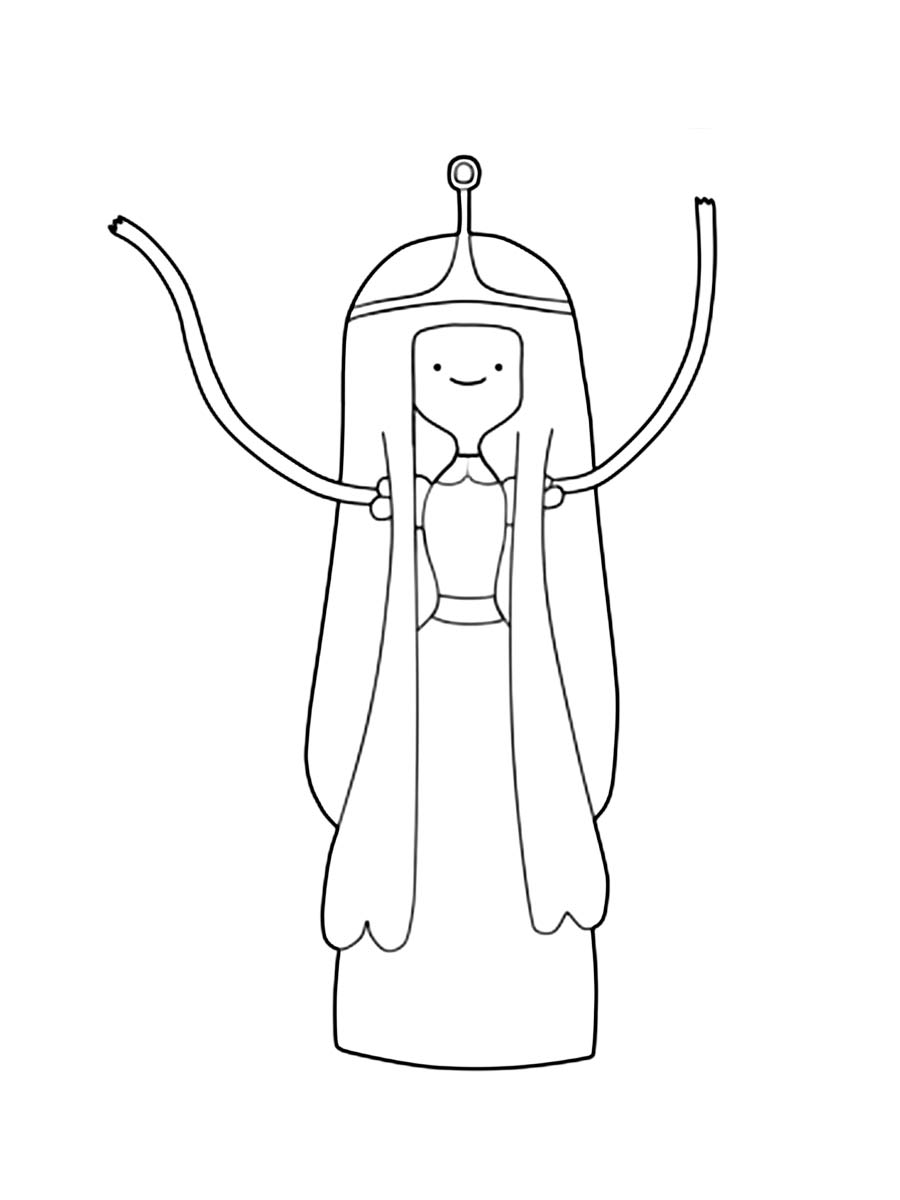 Sparkly Princess Bubblegum coloring page