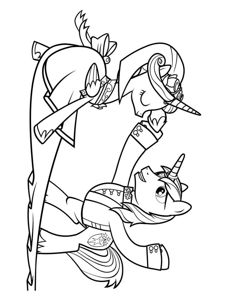 Princess Cadence with Shining Armor coloring page