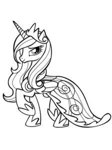 Elegant Princess Cadance coloring page