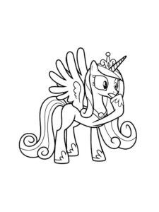 Modest Princess Cadance coloring page