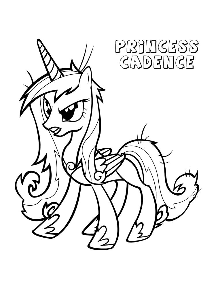 Princess Cadance is furious coloring page
