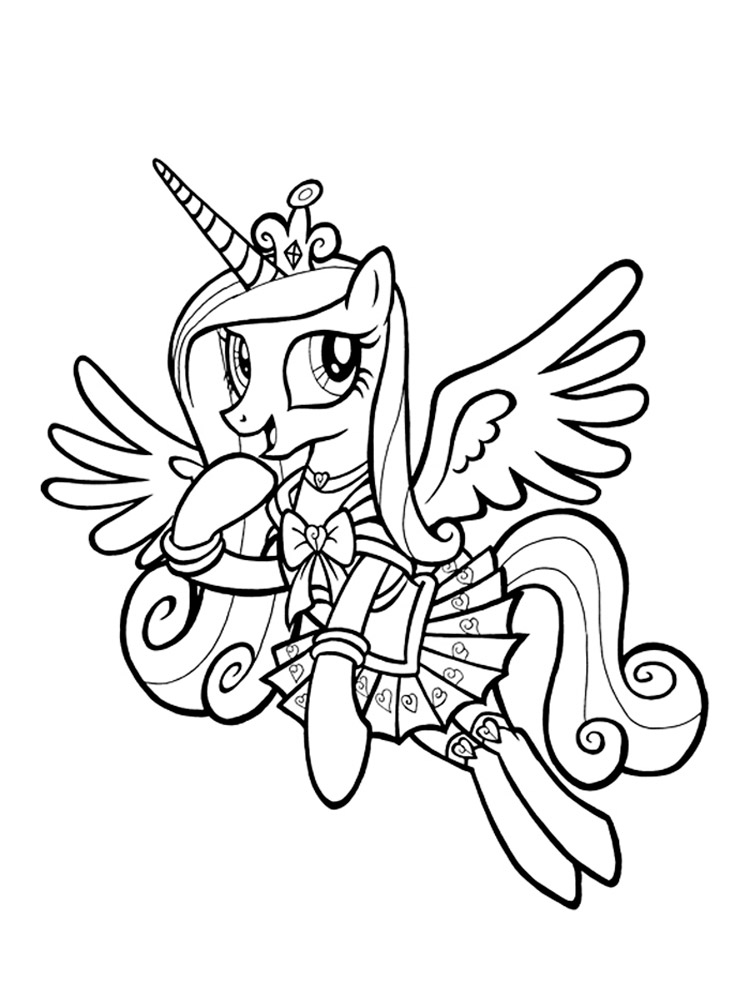 Princess Cadance Smiling coloring page