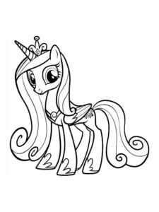 Charming Princess Cadance coloring page