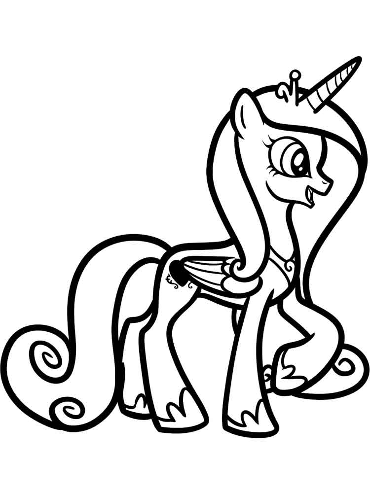 Happy Princess Cadence coloring page