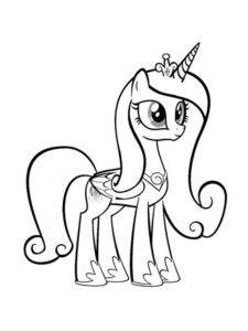 Beauty Princess Cadance coloring page