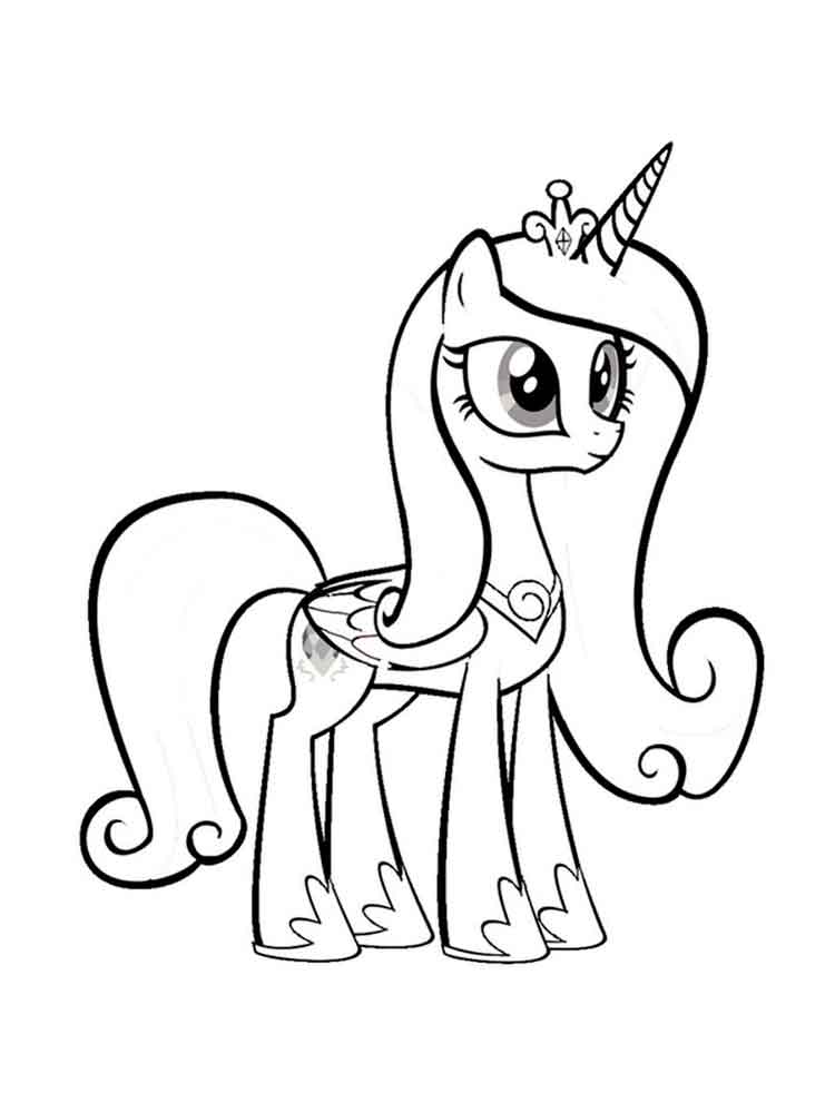Beauty Princess Cadance coloring page