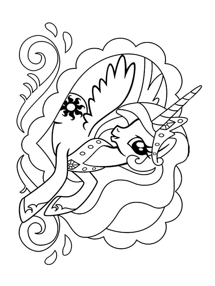 Wise Princess Celestia coloring page