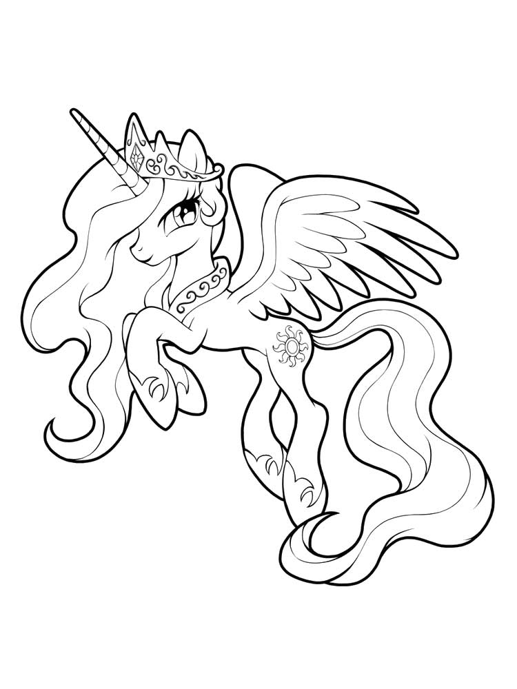 Fair Princess Celestia coloring page