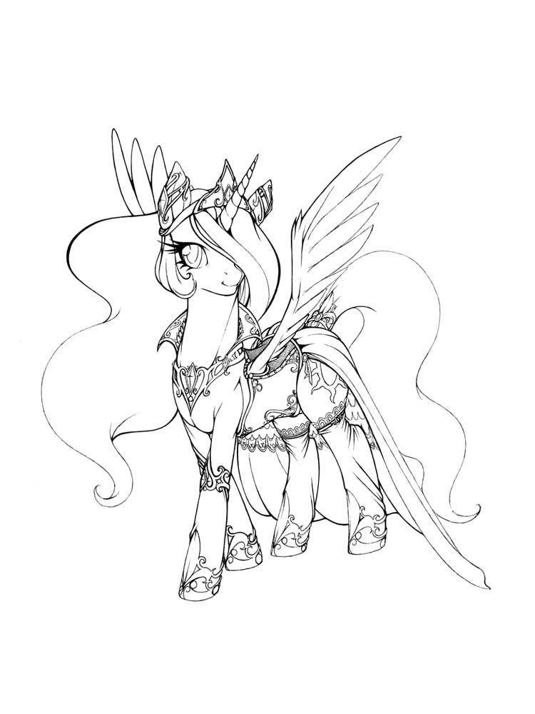 Graceful Princess Celestia coloring page