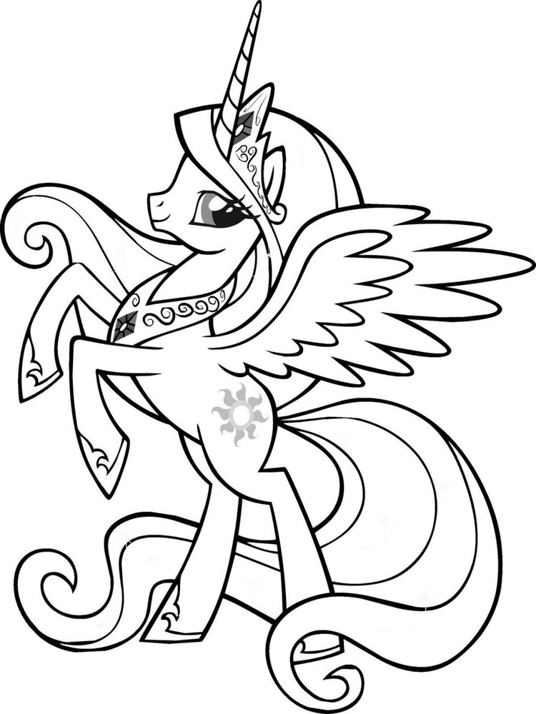 Princess Celestia My Little Pony coloring page