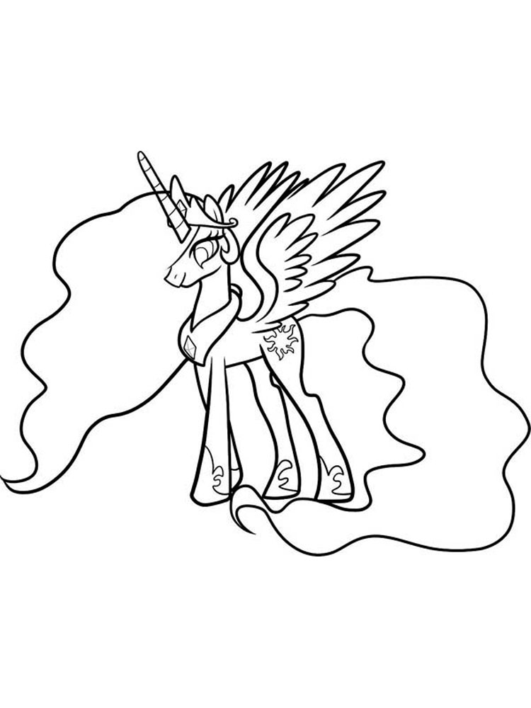 Amazing Princess Celestia coloring page