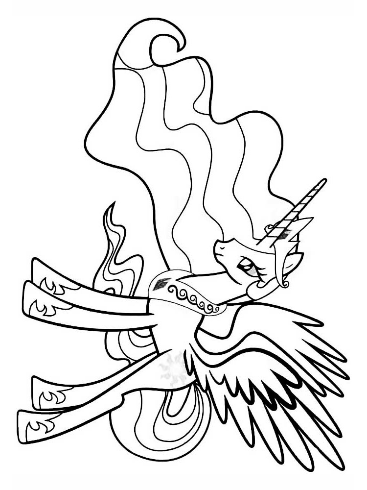 Bright Princess Celestia coloring page