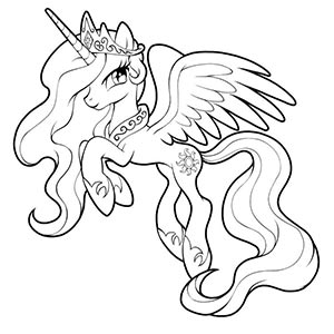 Princess Celestia coloring pages