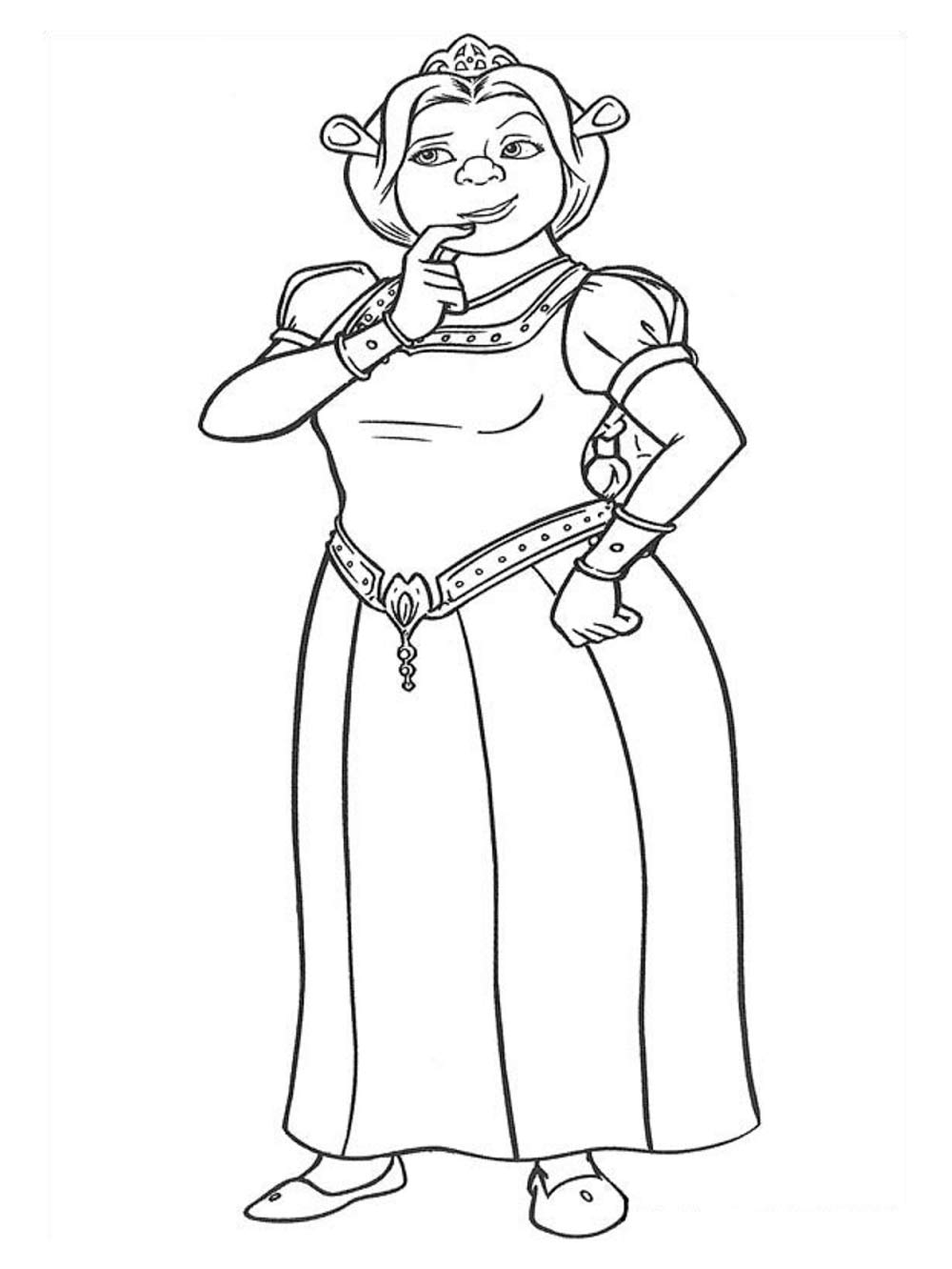 Princess Fiona 2 coloring page