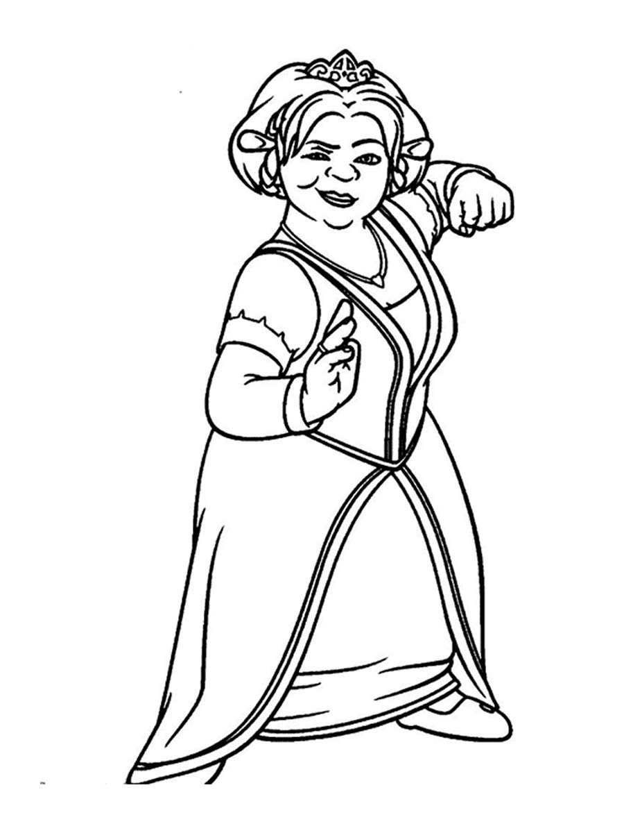 Princess Fiona 4 coloring page