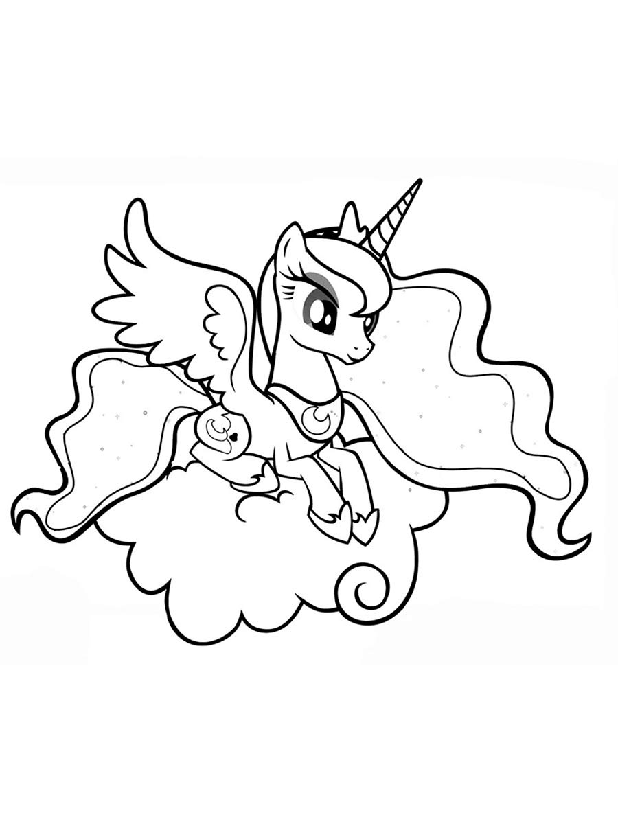 Beautiful Princess Luna coloring page