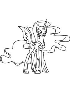 Brave Princess Luna coloring page