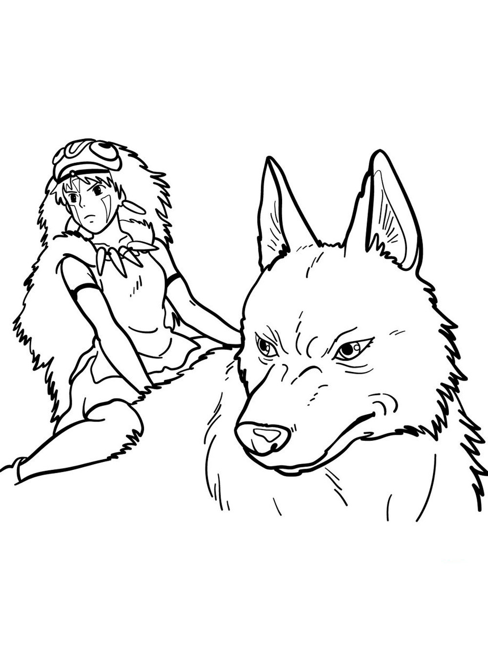Princess Mononoke 4 coloring page