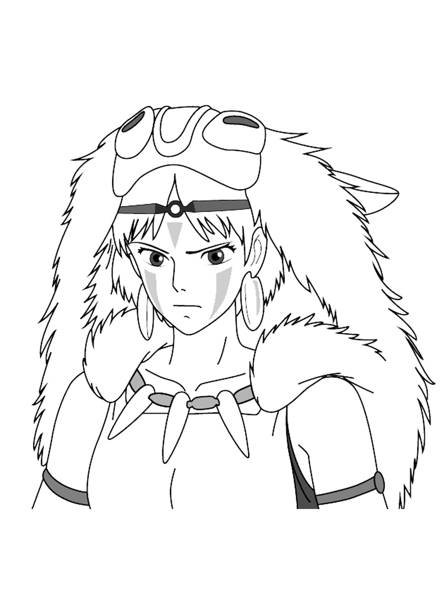 Princess Mononoke Coloring Pages SeaColoring