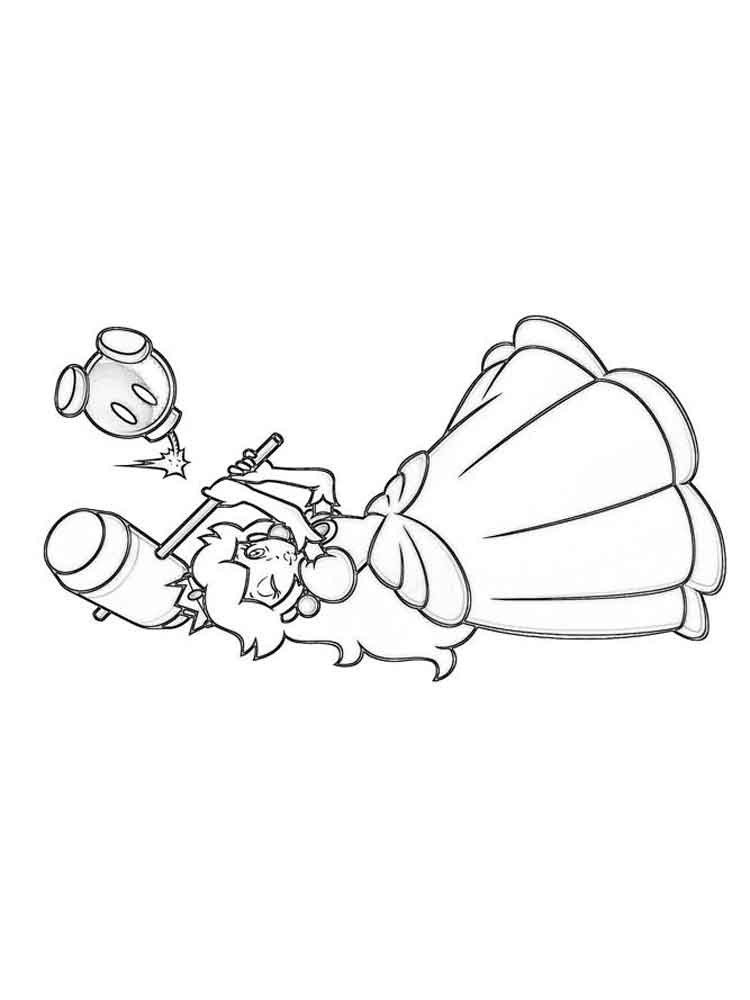 Princess Peach 1 coloring page