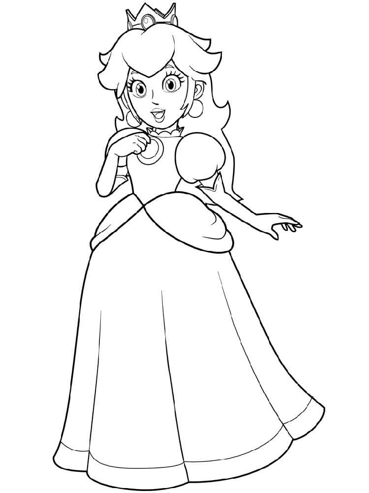 Princess Peach 10 coloring page