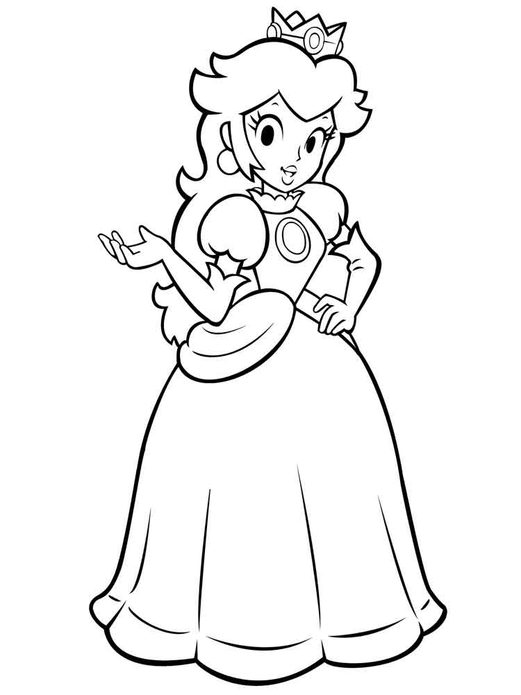 Princess Peach 11 coloring page