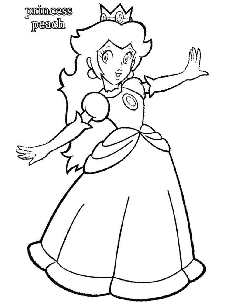 Princess Peach 12 coloring page