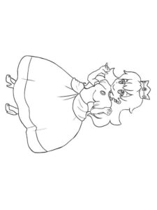 Princess Peach 3 coloring page
