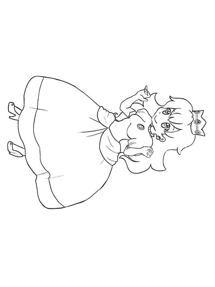 Princess Peach 3 coloring page