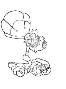 Princess Peach 4 coloring page