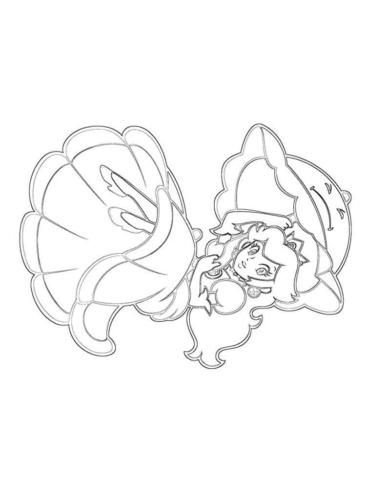 Princess Peach 5 coloring page