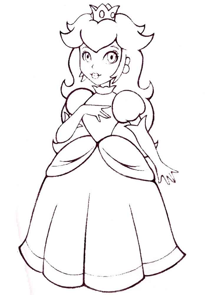 Princess Peach 6 coloring page