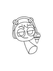 Orange Incredibox Sprunki coloring page